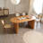 Brown Oval Solid Wood Dining Table-824696693