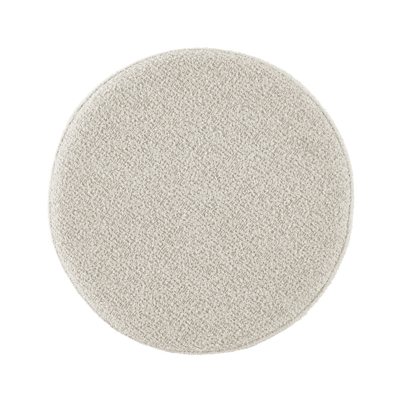Nazrana Backless Swivel Counter Stool, Beige/Fabric