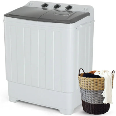 30Lbs High Efficiency Portable Washer & Spinning Dryer Combo 19Lbs Washer/11Lbs Spinner With Drain Pump