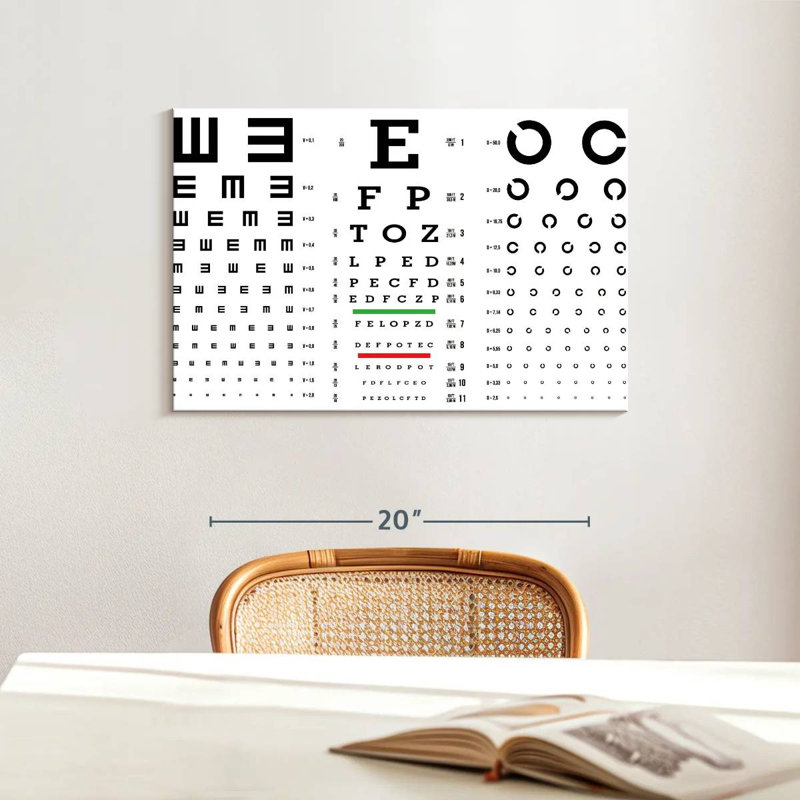 Alcaraz Vision Test Charts, 16" H x 24" W