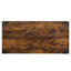 Este Table basse rectangulaire en bois noir mat avec cadre ouvert et tablette inférieure
