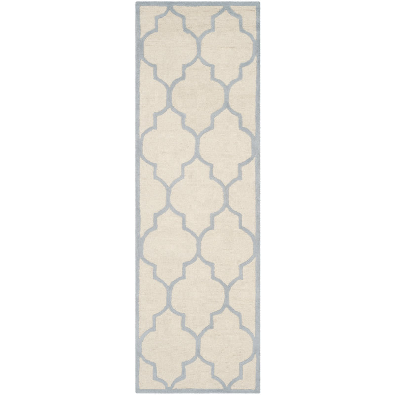 Cannen Hand Tufted Wool Geometric Rug, Runner 2'6" x 8'