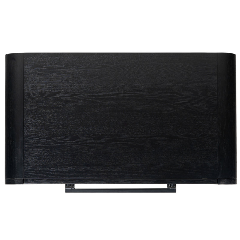 Katrina Wood 2 Drawer Nightstand, Black
