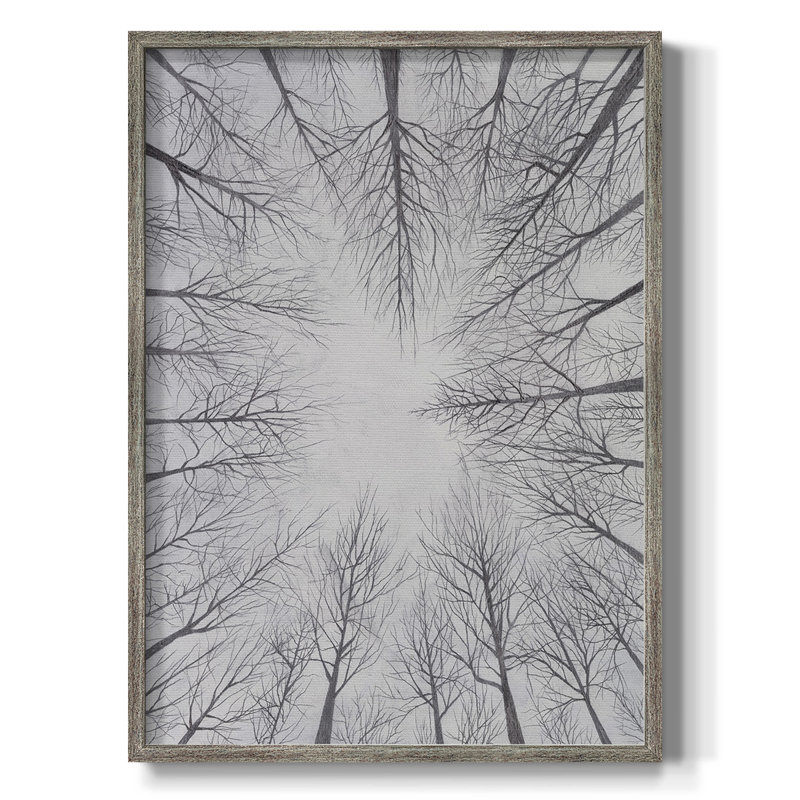 Deciduous Canopy I Framed Print - Solid Wood, 11" H x 9" W