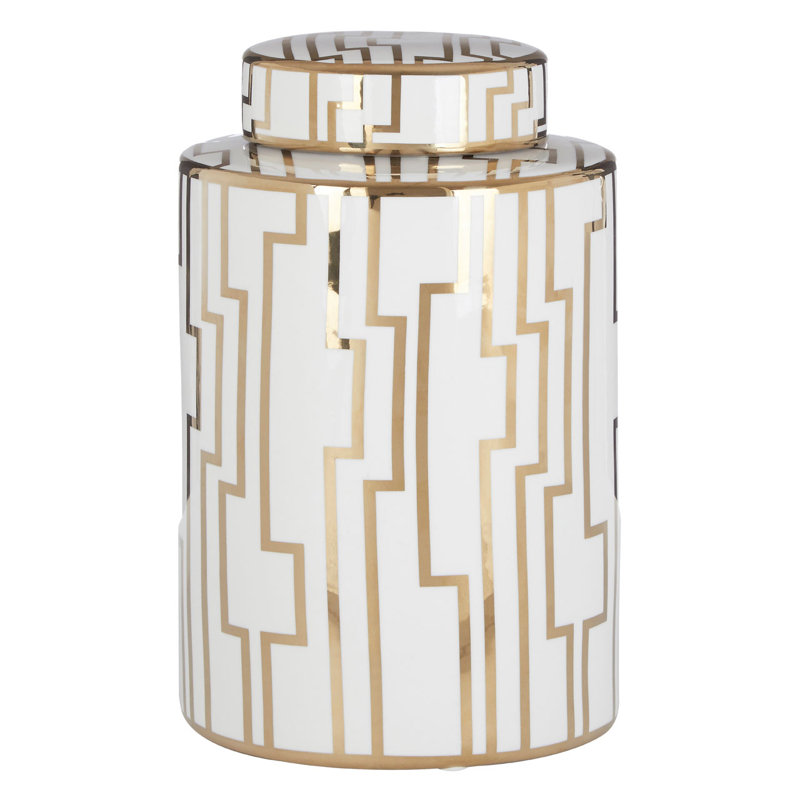Ceramic / Porcelain Jar, 26cm H x 17cm W x 17cm D