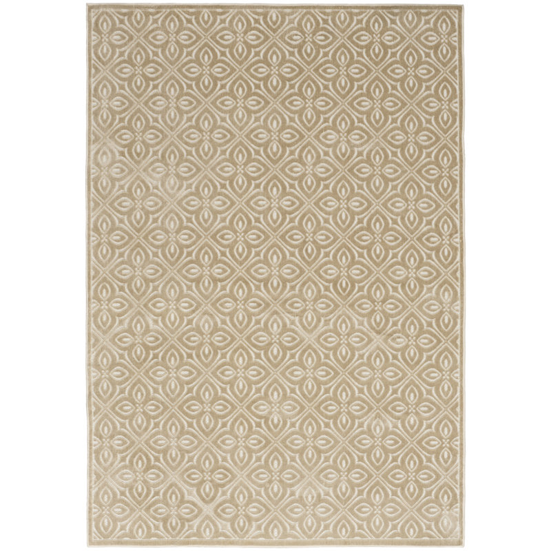 Xheva 5' x 7' Beige Ivory Contemporary Indoor Rug, Rectangle 5' x 7'