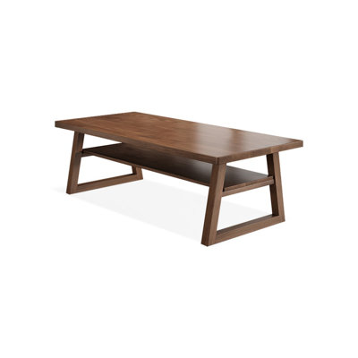 Light-walnut Rectangular Solid Wood desk