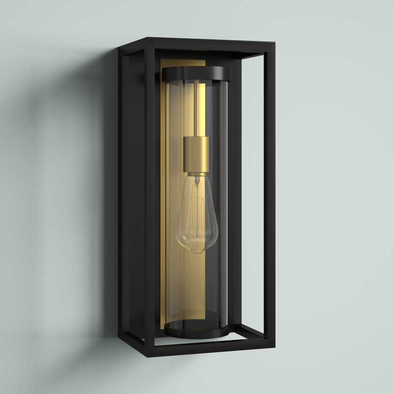 Plafonnier encastré d'extérieur 1 lumière Belote, Bronze / Laiton, H 18,25 po x l 8 po x P 6,25 po