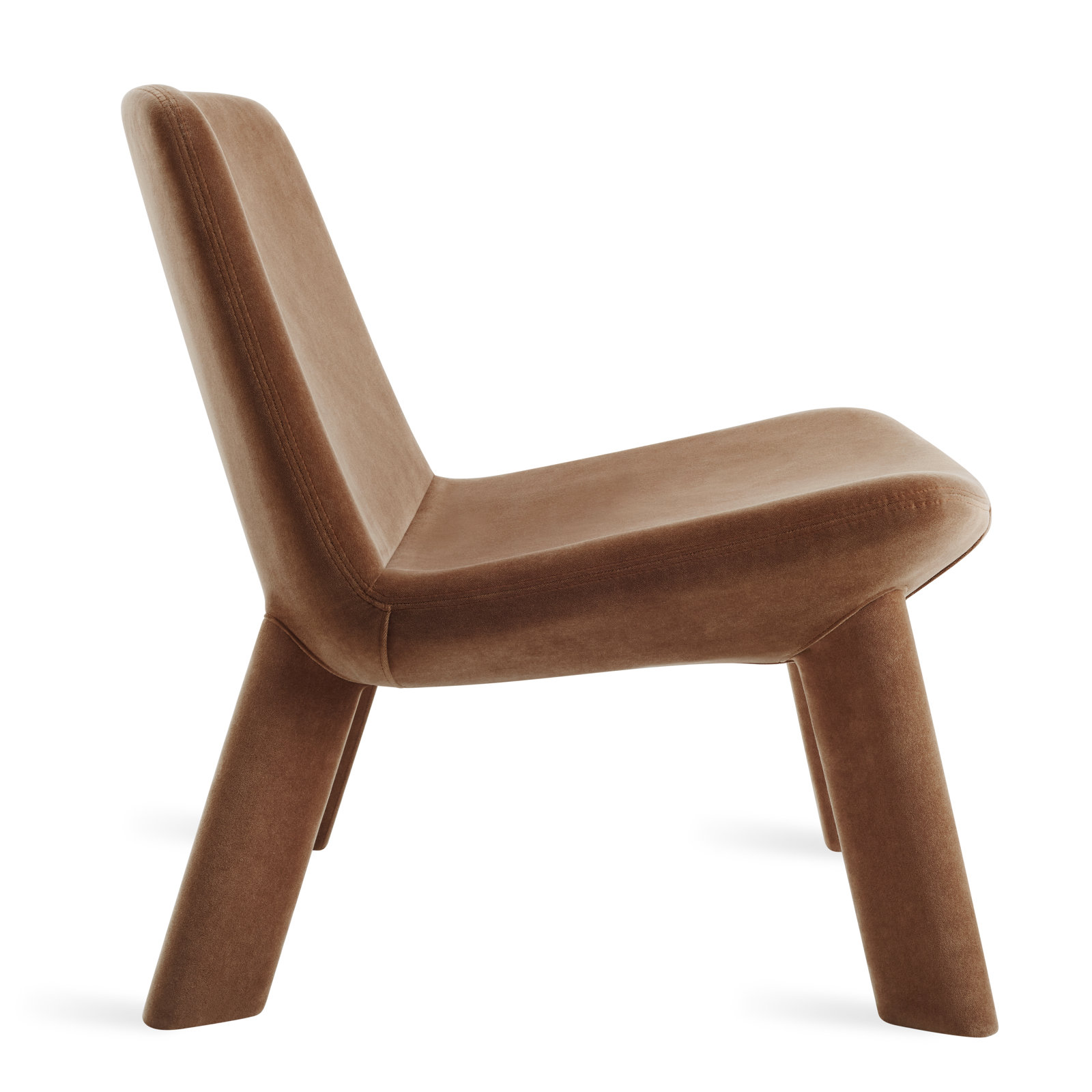 Neat Upholstered Accent Chair, Copper Velvet