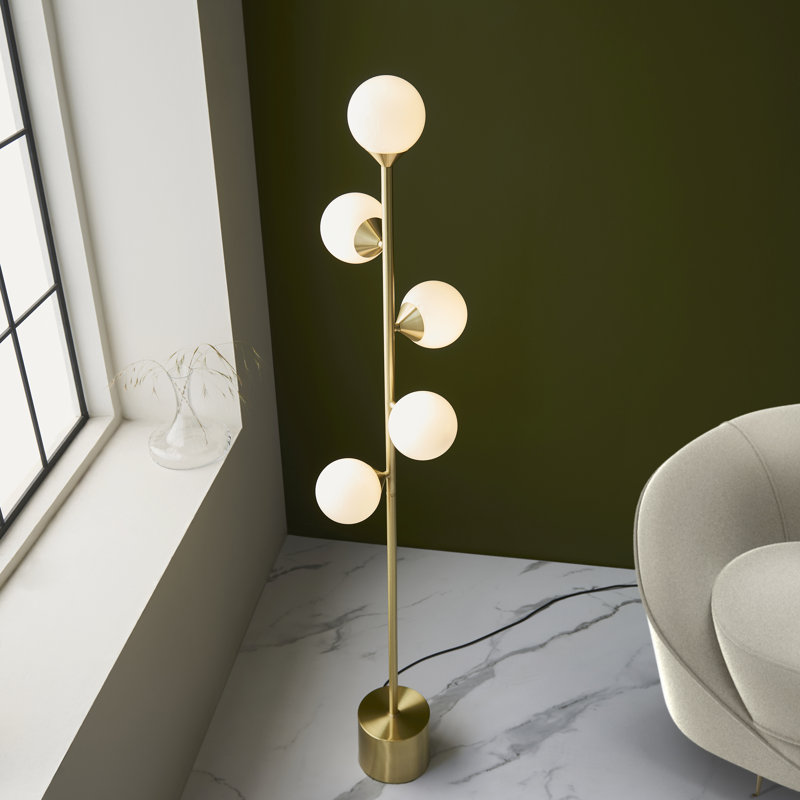 Bendeguz 151.5Cm Satin Brass Tree Floor Lamp