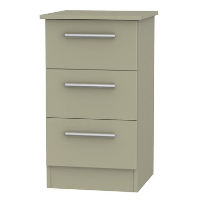 Fully Assembled Lyman 3 Drawer Bedside Table