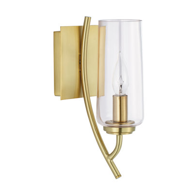Aleksejus 11.75'' High 1-Light Sconce - Satin Brass