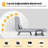 Folding 6 Position Convertible Sleeper Bed Armchair Lounge Couch with Pillow-1741862668