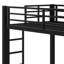 Lit mezzanine avec échelle accessible et garde-corps