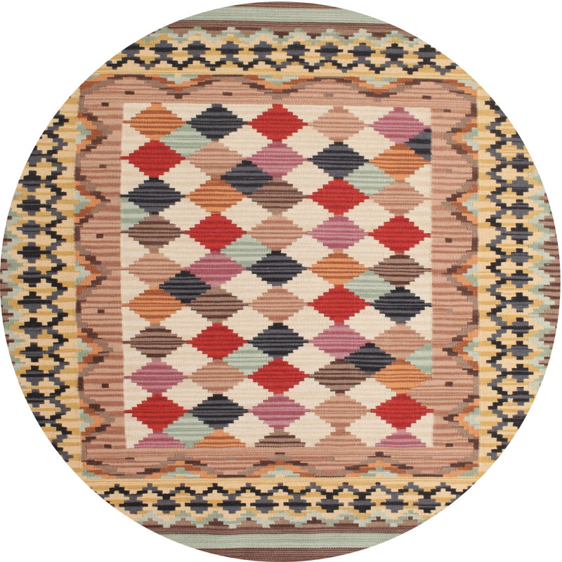Tapis brun contemporain Maxbass, Rond 8 pi