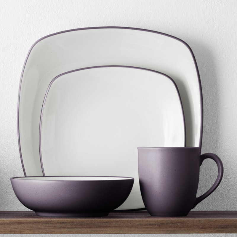 Noritake Colorwave Square 4-Piece Place Setting, Service for 1, Plum