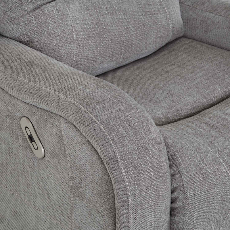 Fauteuil inclinable électrique en tissu, Gris