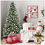Arbre de Noël avec 2850 pointes, baies rouges et pommes de pin - branches en PE + PVC enneigées, conception à charnières pour une installation facile, support en métal robuste - Décoration d'arbre de Noël naturelle-1032835467