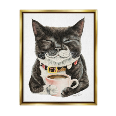 " Smiling Cat & Coffee Mug "
