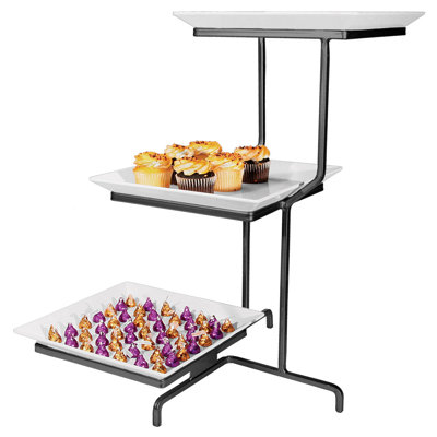 3 Tier Sq Plate Display