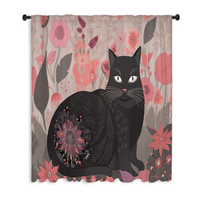 Rideaux de fenêtre pour chat, blocage des animaux et voilages - 1 panneau