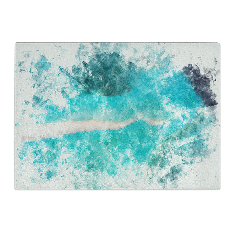 Tempered Glass Beach To the Ocean Chopping Board, 28.5 cm x 39 cm
