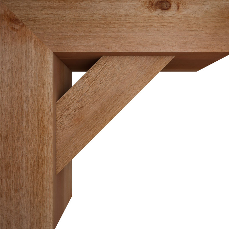 Support de bloc traditionnel avec entretoise décalée, 26 x 26, Cèdre rouge occidental de l 8 po (scié brut)