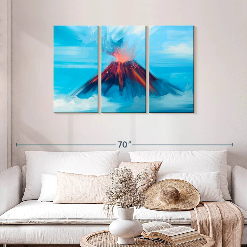 Erupting Volcano, H 28 po x l 45 po
