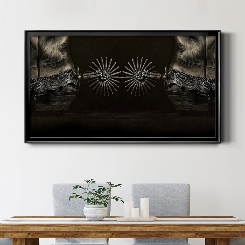 Photographie, étude des éperons - reproduction d'art sur toile encadrée, H 22,5 po x l 42,5 po x P 1 po