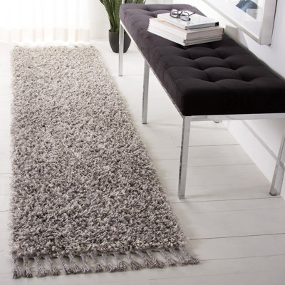 Baringer Shag Grey/White Area Rug