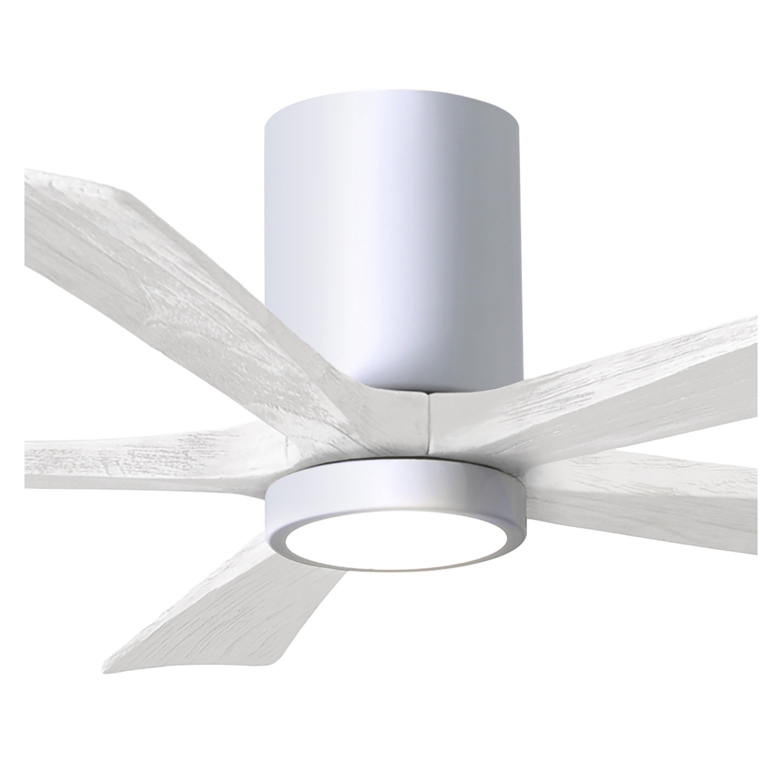 Irene 5 - Blade LED Ceiling Fan with Light Kit Included, Gloss White, Matte White, 52"