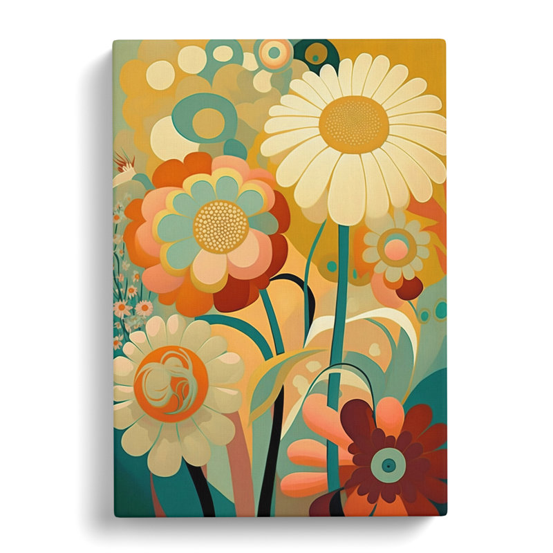 Bold Flowers - Wrapped Canvas, 76cm H x 50cm W x 3cm D