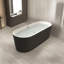 Baignoire autoportante 59 po en acrylique avec design plissé unique-102561694