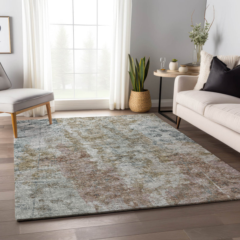 Tapis multicolore lavable à la machine de qualité supérieure AMF68, Rectangle 10 pi x 14 pi