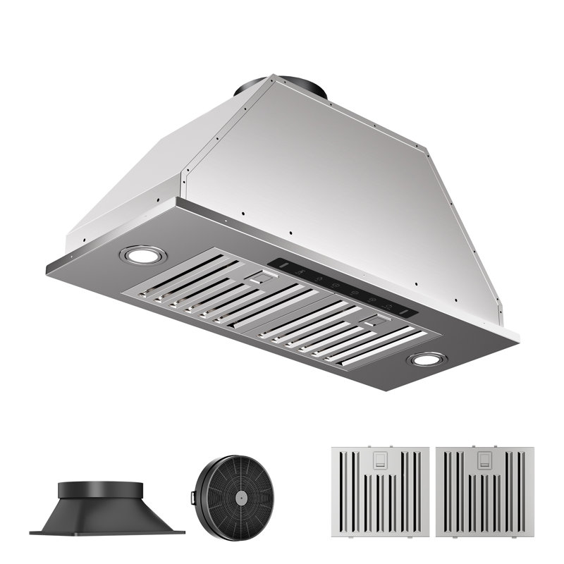 VIKIO 30" 900 CFM Convertible Insert Range Hood in Stainless Steel with 3-Speed, Stainless Steel