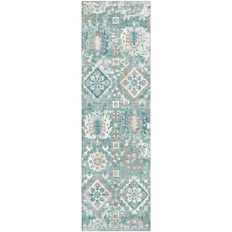 Tapis de qualité supérieure lavable à la machine Ariel Global, Tapis de couloir 2 pi 3 po x 7 pi 6 po