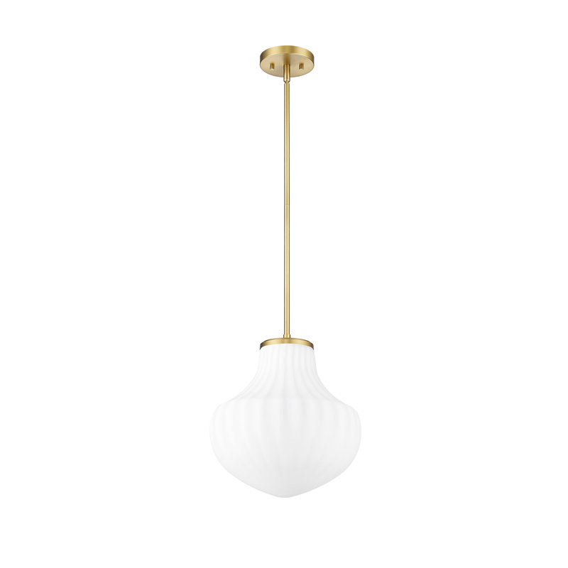 Luminaire suspendu moderne 1 lumière Nadima, Or