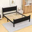 Lit plateforme en bois avec tête de lit-559377876-559377878