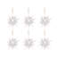 Ensemble de 6 crochets décoratifs en forme de flocon de neige en forme d'arbre de Noël suspendu 6,1 x 1,8 x 6,3 pouces pour des décorations de fêtes-1646830097