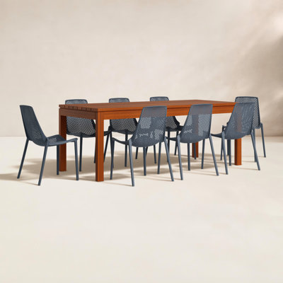 Anautica 83" Eucalyptus Patio Dining Set