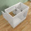 Meuble-lavabo de 36 po sans lavabo supérieur, base d'armoire seulement, rangement de salle de bain avec 2 tiroirs, conception à deux portes, imperméable, résistant aux taches, non assemblé-118473477