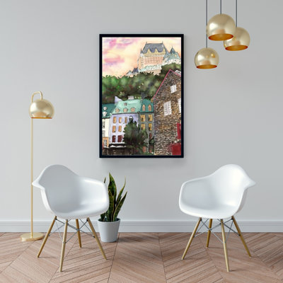 Château Frontenac Scenic Framed Canvas | Petit Champlain Decor