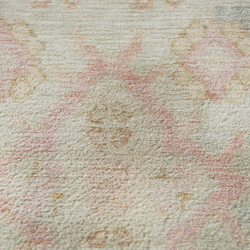 Premium Machine Washable Tara AMF1918 Border Rug, Rectangle 1'8" x 2'6"