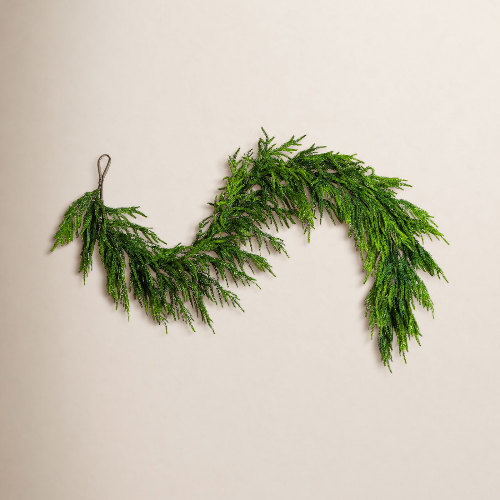 Norfolk Pine Christmas Garland, 6' L, Green