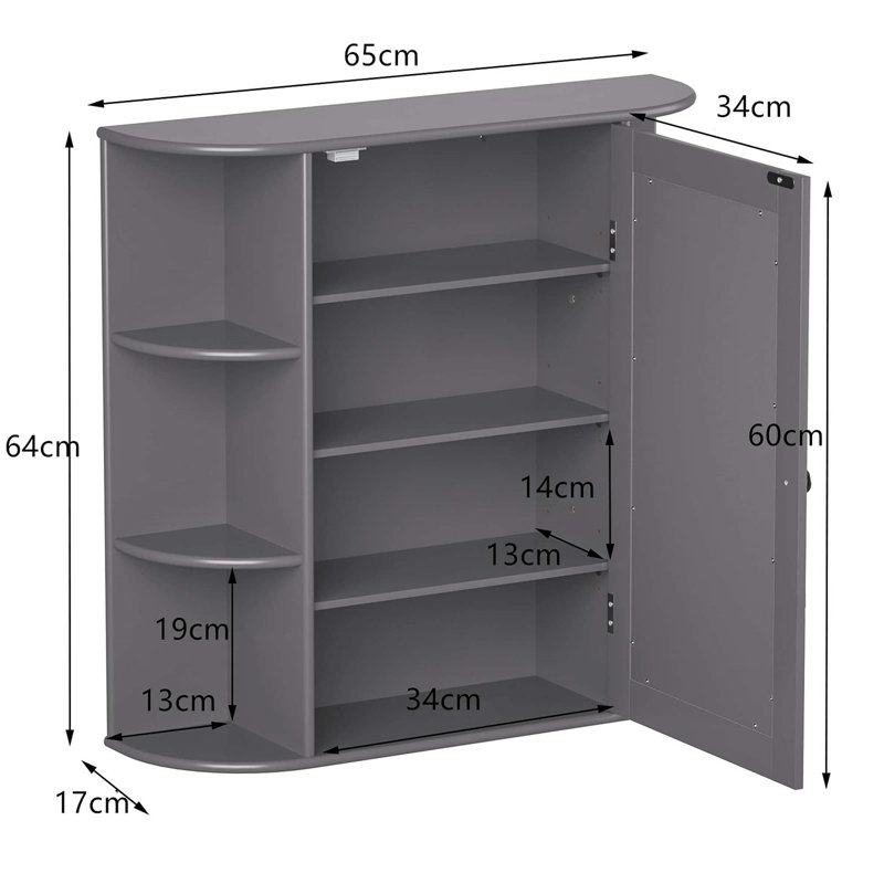 Compact Bathroom Cabinet Bathroom Cabinet, Grey