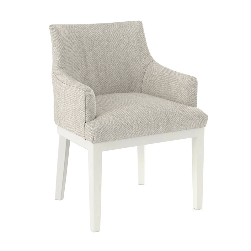 19'' H Upholstered Armchair, White, 61363-89