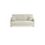 Canapé-lit à accoudoirs carrés en cuir véritable à grain carré de 77 po avec matelas en mousse à mémoire de forme Adalise Italian-1013023241