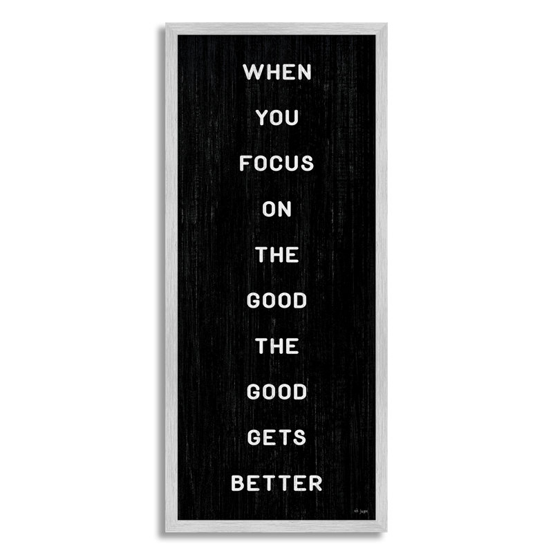 «Focus On Good», impression encadrée sur bois, H 24 po x l 10 po x P 1,5 po, Estampe numérique Farmhouse