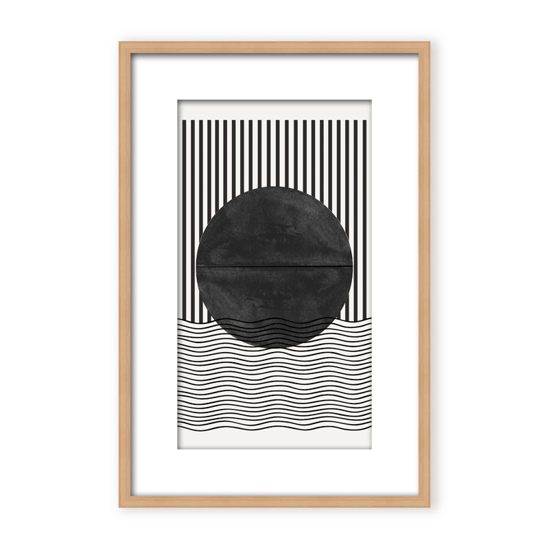 BaB No10. Print by The Miuus Studio, 48" H x 32" W x 1.125" D, Black, Framed Matted Print