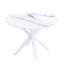 Table de salle à manger ronde en forme de marbre blanc de 42,1 po, table de bout simple à assembler et à entretenir avec plateau, idéale pour 4 à 6 personnes, facile à utiliser